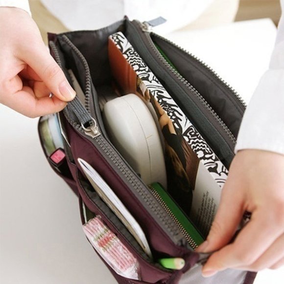 Travel Collapsible Organizer Insert Pouch - Red - Picture 2 of 5